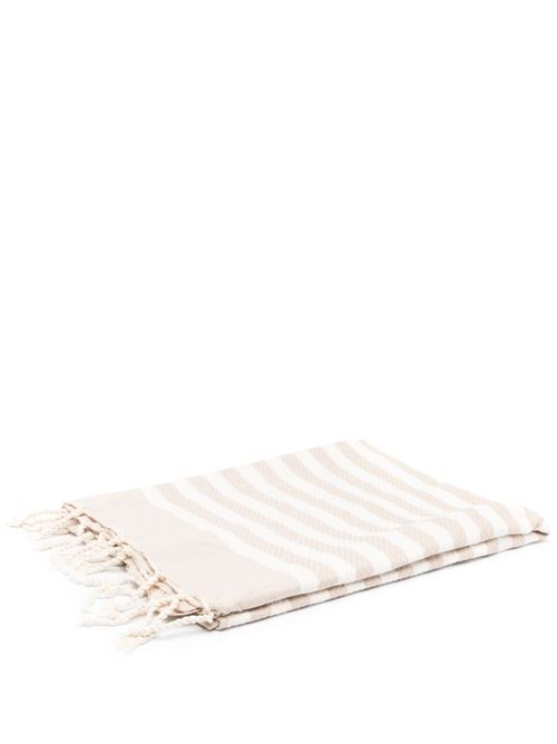 Telo mare bambino MC2 Saint Barth bianco e beige MC2 SAINT BARTH Kids | FOUTAS N02753L